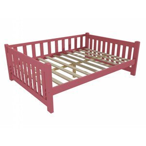 Dětská postel DP 035 XL (Rozměr: 120 x 200 cm, Barva dřeva: barva růžová)
