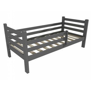 Dětská postel M 001 NEW* se zábranou (Rozměr: 70 x 160 cm, Barva dřeva: barva šedá)
