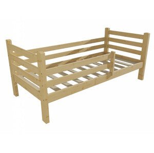 Dětská postel M 001 NEW* se zábranou (Rozměr: 70 x 160 cm, Barva dřeva: bezbarvý lak)
