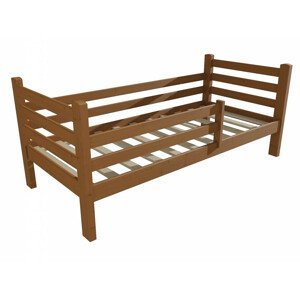 Dětská postel M 001 NEW* se zábranou (Rozměr: 70 x 160 cm, Barva dřeva: moření dub)