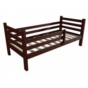 Dětská postel M 001 NEW* se zábranou (Rozměr: 90 x 200 cm, Barva dřeva: moření ořech)