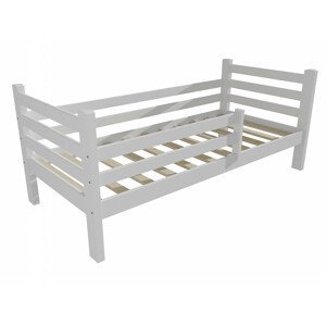 Dětská postel M 001 NEW* se zábranou (Rozměr: 70 x 160 cm, Barva dřeva: barva bílá)