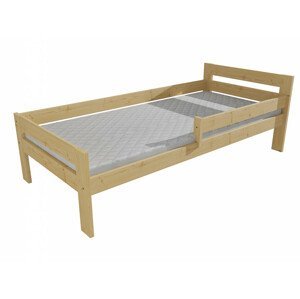 Dětská postel M 009 NEW* se zábranou (Rozměr: 90 x 190 cm, Barva dřeva: surové dřevo)