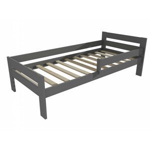 Dětská postel M 009 NEW* se zábranou (Rozměr: 70 x 160 cm, Barva dřeva: barva šedá)