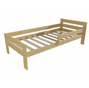 Dětská postel M 009 NEW* se zábranou (Rozměr: 70 x 160 cm, Barva dřeva: bezbarvý lak)