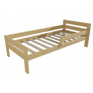 Dětská postel M 009 NEW* se zábranou (Rozměr: 80 x 170 cm, Barva dřeva: bezbarvý lak)