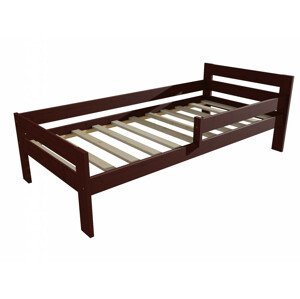 Dětská postel M 009 NEW* se zábranou (Rozměr: 70 x 160 cm, Barva dřeva: moření ořech)