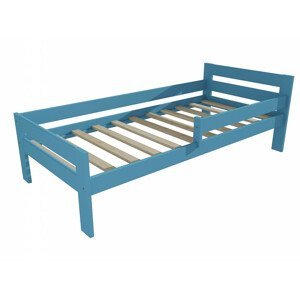 Dětská postel M 009 NEW* se zábranou (Rozměr: 70 x 160 cm, Barva dřeva: barva modrá)