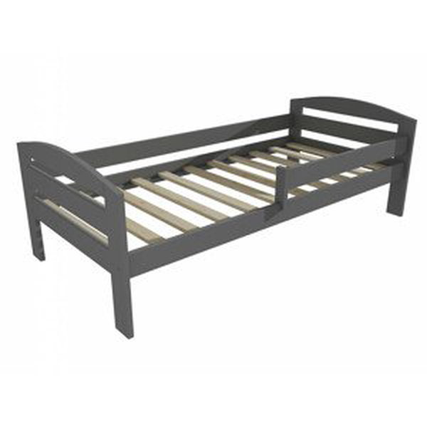 Dětská postel M 010 NEW* se zábranou (Rozměr: 90 x 200 cm, Barva dřeva: barva šedá)