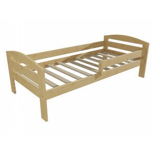 Dětská postel M 010 NEW* se zábranou (Rozměr: 70 x 160 cm, Barva dřeva: bezbarvý lak)