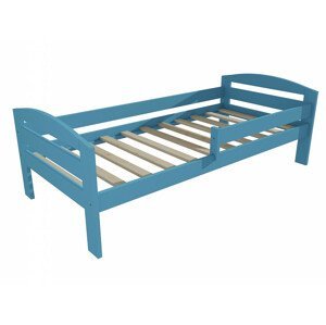 Dětská postel M 010 NEW* se zábranou (Rozměr: 70 x 160 cm, Barva dřeva: barva modrá)