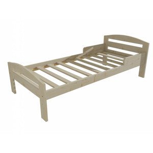 Dětská postel M 011 NEW* se zábranou (Rozměr: 70 x 160 cm, Barva dřeva: surové dřevo)