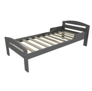 Dětská postel M 011 NEW* se zábranou (Rozměr: 70 x 160 cm, Barva dřeva: barva šedá)
