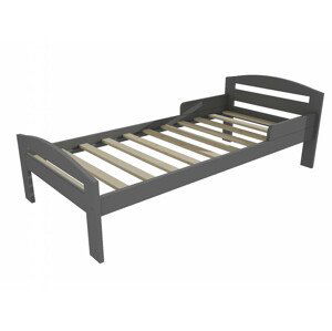 Dětská postel M 011 NEW* se zábranou (Rozměr: 80 x 180 cm, Barva dřeva: barva šedá)