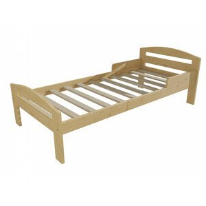 Dětská postel M 011 NEW* se zábranou (Rozměr: 70 x 160 cm, Barva dřeva: bezbarvý lak)
