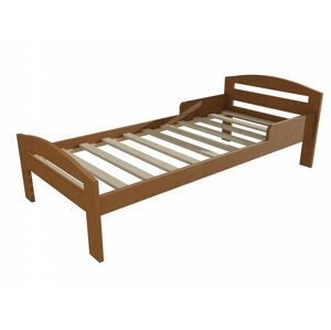 Dětská postel M 011 NEW* se zábranou (Rozměr: 70 x 160 cm, Barva dřeva: moření dub)