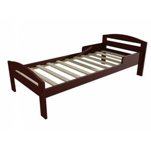 Dětská postel M 011 NEW* se zábranou (Rozměr: 70 x 160 cm, Barva dřeva: moření ořech)