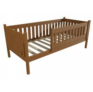 Dětská postel M 012 NEW* se zábranou (Rozměr: 70 x 160 cm, Barva dřeva: moření dub)