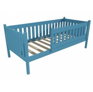 Dětská postel M 012 NEW* se zábranou (Rozměr: 90 x 170 cm, Barva dřeva: barva modrá)