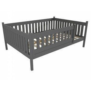 Dětská postel M 012 XL NEW* se zábranou (Rozměr: 140 x 200 cm, Barva dřeva: barva šedá)