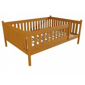 Dětská postel M 012 XL NEW* se zábranou (Rozměr: 120 x 200 cm, Barva dřeva: moření olše)