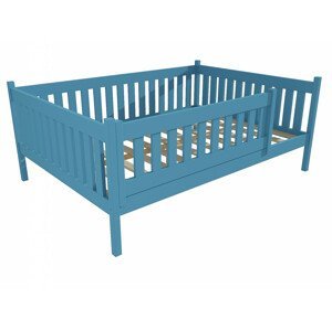 Dětská postel M 012 XL NEW* se zábranou (Rozměr: 120 x 200 cm, Barva dřeva: barva modrá)