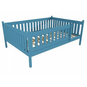 Dětská postel M 012 XL NEW* se zábranou (Rozměr: 160 x 200 cm, Barva dřeva: barva modrá)