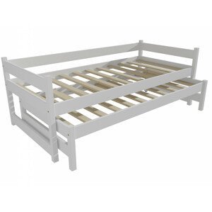Dětská postel s výsuvnou přistýlkou DPV 003 (Rozměr: 90 x 200 cm, Barva dřeva: barva bílá)