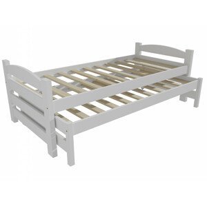 Dětská postel s výsuvnou přistýlkou DPV 009 (Rozměr: 90 x 190 cm, Barva dřeva: barva bílá)