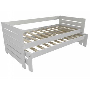 Dětská postel s výsuvnou přistýlkou DPV 011 (Rozměr: 90 x 190 cm, Barva dřeva: barva bílá)