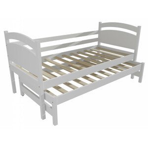 Dětská postel s výsuvnou přistýlkou DPV 019 (Rozměr: 90 x 190 cm, Barva dřeva: barva bílá)