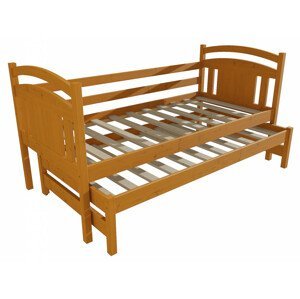 Dětská postel s výsuvnou přistýlkou DPV 022 (Rozměr: 90 x 190 cm, Barva dřeva: moření olše)