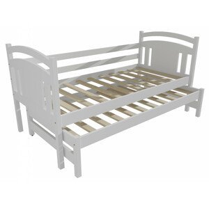 Dětská postel s výsuvnou přistýlkou DPV 022 (Rozměr: 90 x 190 cm, Barva dřeva: barva bílá)