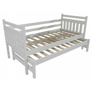 Dětská postel s výsuvnou přistýlkou DPV 029 (Rozměr: 90 x 190 cm, Barva dřeva: barva bílá)