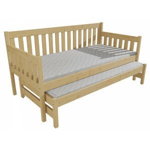 Dětská postel s výsuvnou přistýlkou M 006 NEW* (Rozměr: 90 x 190 cm, Barva dřeva: surové dřevo)