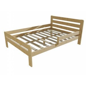 Dětská postel se zábranou VMK001C KIDS (Rozměr: 120 x 200 cm, Barva dřeva: bezbarvý lak)