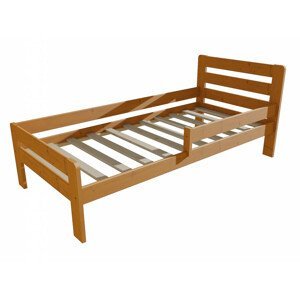 Dětská postel se zábranou VMK001C KIDS (Rozměr: 80 x 160 cm, Barva dřeva: moření olše)