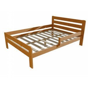 Dětská postel se zábranou VMK001C KIDS (Rozměr: 120 x 200 cm, Barva dřeva: moření olše)