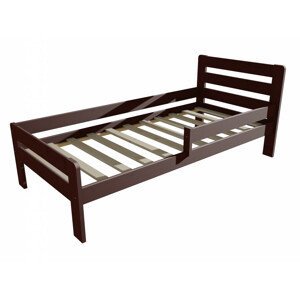 Dětská postel se zábranou VMK001C KIDS (Rozměr: 70 x 160 cm, Barva dřeva: moření ořech)