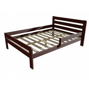 Dětská postel se zábranou VMK001C KIDS (Rozměr: 120 x 200 cm, Barva dřeva: moření ořech)