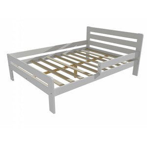 Dětská postel se zábranou VMK001C KIDS (Rozměr: 120 x 200 cm, Barva dřeva: barva bílá)