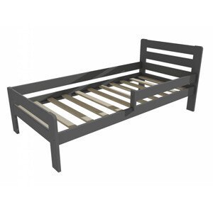 Dětská postel se zábranou VMK001C KIDS (Rozměr: 70 x 160 cm, Barva dřeva: barva šedá)