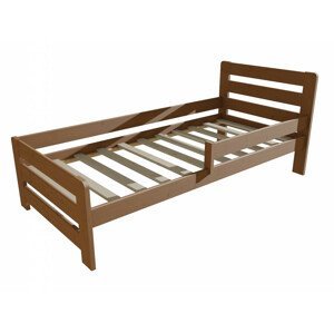 Dětská postel se zábranou VMK001D KIDS (Rozměr: 80 x 170 cm, Barva dřeva: moření dub)