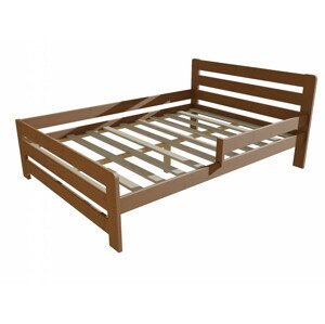 Dětská postel se zábranou VMK001D KIDS (Rozměr: 120 x 200 cm, Barva dřeva: moření dub)