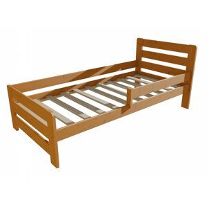 Dětská postel se zábranou VMK001D KIDS (Rozměr: 80 x 160 cm, Barva dřeva: moření olše)
