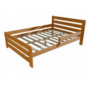 Dětská postel se zábranou VMK001D KIDS (Rozměr: 140 x 200 cm, Barva dřeva: moření olše)