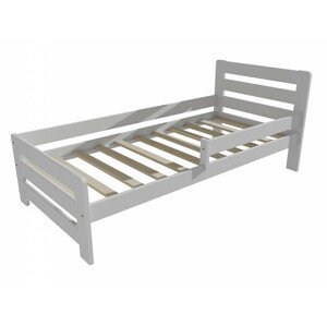 Dětská postel se zábranou VMK001D KIDS (Rozměr: 70 x 160 cm, Barva dřeva: barva bílá)