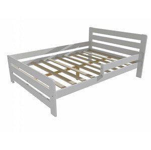 Dětská postel se zábranou VMK001D KIDS (Rozměr: 120 x 200 cm, Barva dřeva: barva bílá)