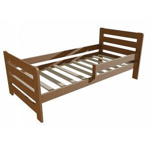 Dětská postel se zábranou VMK001E KIDS (Rozměr: 80 x 170 cm, Barva dřeva: moření dub)