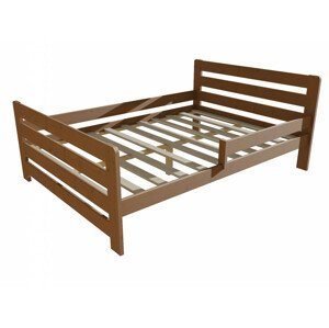 Dětská postel se zábranou VMK001E KIDS (Rozměr: 120 x 200 cm, Barva dřeva: moření dub)